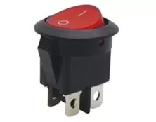 ΔΙΑΚΟΠΤΗΣ ROCKER Φ23 4P ΜΕ ΛΥΧΝΙΑ ON-OFF 16A/250V ΚΟΚΚΙΝΟΣ RK2-13D 2X1N B/R"0-" SOKEN