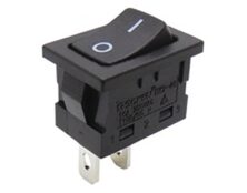 ΔΙΑΚΟΠΤΗΣ ROCKER MINI 2P ON-OFF 16A/250V ΜΑΥΡΟΣ RK2-46 1X1 B/B''0-'' SOKEN