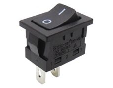 ΔΙΑΚΟΠΤΗΣ ROCKER MINI 2P ON-OFF 16A/250V ΜΑΥΡΟΣ RK2-46 1X1 B/B''0-'' SOKEN