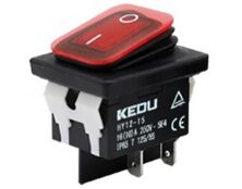 ΔΙΑΚΟΠΤΗΣ ROCKER ΜΕΓΑΛΟΣ 4P ΜΕ ΛΥΧΝΙΑ ON-OFF 10Α/250V IP65 ΚΟΚΚΙΝΟΣ HY12-15 KED