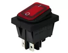 ΔΙΑΚΟΠΤΗΣ ROCKER ΜΕΓΑΛΟΣ 4P ΜΕ ΛΥΧΝΙΑ ON-OFF 22A/250V IP65 ΚΟΚΚΙΝΟΣ WR210 HNO