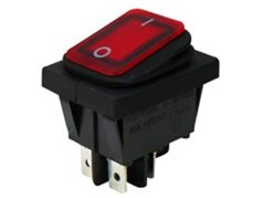 ΔΙΑΚΟΠΤΗΣ ROCKER ΜΕΓΑΛΟΣ 4P ΜΕ ΛΥΧΝΙΑ ON-OFF 22A/250V IP65 ΚΟΚΚΙΝΟΣ WR210 HNO 1