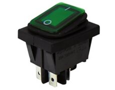 ΔΙΑΚΟΠΤΗΣ ROCKER ΜΕΓΑΛΟΣ 4P ΜΕ ΛΥΧΝΙΑ ON-OFF 22A/250V IP65 ΠΡΑΣΙΝΟΣ WR210 HNO 1