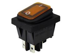 ΔΙΑΚΟΠΤΗΣ ROCKER ΜΕΓΑΛΟΣ 4P ΜΕ ΛΥΧΝΙΑ ON-OFF 22A/250V IP65 ΠΟΡΤΟΚΑΛΙ WR210 HNO 1