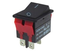 ΔΙΑΚΟΠΤΗΣ ROCKER ΜΕΓΑΛΟΣ 4P ON-OFF 22A/250V ΜΑΥΡΟΣ LR210 HNO