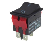 ΔΙΑΚΟΠΤΗΣ ROCKER ΜΕΓΑΛΟΣ 4P ON-OFF 22A/250V ΜΑΥΡΟΣ LR210 HNO 1