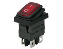 ΔΙΑΚΟΠΤΗΣ ROCKER MINI 4P ΜΕ ΛΥΧΝΙΑ ON-OFF 10A/250V IP65 ΚΟΚΚΙΝΟΣ WR6210 HNO