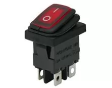 ΔΙΑΚΟΠΤΗΣ ROCKER MINI 4P ΜΕ ΛΥΧΝΙΑ ON-OFF 10A/250V IP65 ΚΟΚΚΙΝΟΣ WR6210 HNO