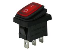 ΔΙΑΚΟΠΤΗΣ ROCKER MINI 3P ΜΕ ΛΥΧΝΙΑ ON-OFF 10A/250V IP65 ΚΟΚΚΙΝΟΣ WR1110 HNO