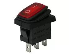 ΔΙΑΚΟΠΤΗΣ ROCKER MINI 3P ΜΕ ΛΥΧΝΙΑ ON-OFF 10A/250V IP65 ΚΟΚΚΙΝΟΣ WR1110 HNO