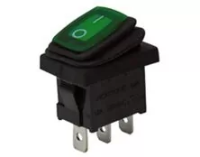 ΔΙΑΚΟΠΤΗΣ ROCKER MINI 3P ΜΕ ΛΥΧΝΙΑ ON-OFF 10A/250V IP65 ΠΡΑΣΙΝΟΣ WR1110 HNO