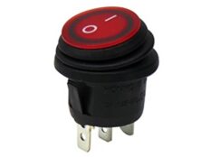 ΔΙΑΚΟΠΤΗΣ ROCKER Φ23 3P ΜΕ ΛΥΧΝΙΑ ON-OFF 10A/250V IP65 ΚΟΚΚΙΝΟΣ WR5110 HNO