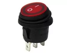 ΔΙΑΚΟΠΤΗΣ ROCKER Φ23 3P ΜΕ ΛΥΧΝΙΑ ON-OFF 10A/250V IP65 ΚΟΚΚΙΝΟΣ WR5110 HNO