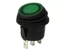 ΔΙΑΚΟΠΤΗΣ ROCKER Φ23 3P ΜΕ ΛΥΧΝΙΑ ON-OFF 10A/250V IP65 ΠΡΑΣΙΝΟΣ WR5110 HNO