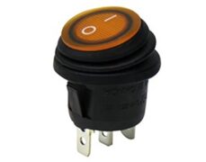 ΔΙΑΚΟΠΤΗΣ ROCKER Φ23 3P ΜΕ ΛΥΧΝΙΑ ON-OFF 10A/250V IP65 ΠΟΡΤΟΚΑΛΙ WR5110 HNO 1