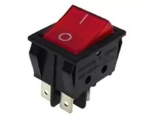 ΔΙΑΚΟΠΤΗΣ ROCKER ΜΕΓΑΛΟΣ 4P ΜΕ ΛΥΧΝΙΑ ON-OFF 22A/250V ΚΟΚΚΙΝΟΣ R210 HNO
