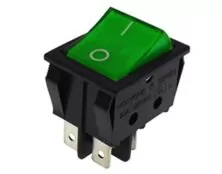 ΔΙΑΚΟΠΤΗΣ ROCKER ΜΕΓΑΛΟΣ 4P ΜΕ ΛΥΧΝΙΑ ON-OFF 22A/250V ΠΡΑΣΙΝΟΣ R210 HNO