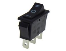 ΔΙΑΚΟΠΤΗΣ ROCKER ΜΕΣΑΙΟΣ 3P ON-OFF-ON 22A/250V ΜΑΥΡΟΣ R1130 HNO 1