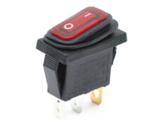 ΔΙΑΚΟΠΤΗΣ ROCKER ΜΕΣΑΙΟΣ 3P ΜΕ ΛΥΧΝΙΑ ON-OFF 16A/250V ΚΟΚΚΙΝΟΣ IP65 KCD3 HNO