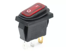 ΔΙΑΚΟΠΤΗΣ ROCKER ΜΕΣΑΙΟΣ 3P ΜΕ ΛΥΧΝΙΑ ON-OFF 16A/250V ΚΟΚΚΙΝΟΣ IP65 KCD3 HNO