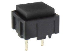 ΜΠΟΥΤΟΝ PUSH ON ΤΕΤΡΑΓΩΝΟ 12.4X12.4 2P PCB ΜΑΥΡΟ PB13-A-BK-S HNO