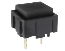 ΜΠΟΥΤΟΝ PUSH ON ΤΕΤΡΑΓΩΝΟ 12.4X12.4 2P PCB ΜΑΥΡΟ PB13-A-BK-S HNO