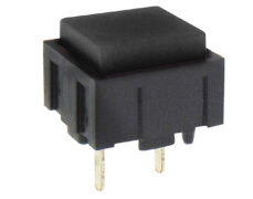 ΜΠΟΥΤΟΝ PUSH ON ΤΕΤΡΑΓΩΝΟ 12.4X12.4 2P PCB ΜΑΥΡΟ PB13-A-BK-S HNO
