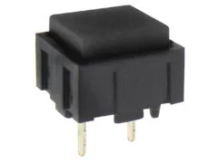 ΜΠΟΥΤΟΝ PUSH ON ΤΕΤΡΑΓΩΝΟ 12.4X12.4 2P PCB ΜΑΥΡΟ PB13-A-BK-S HNO 1