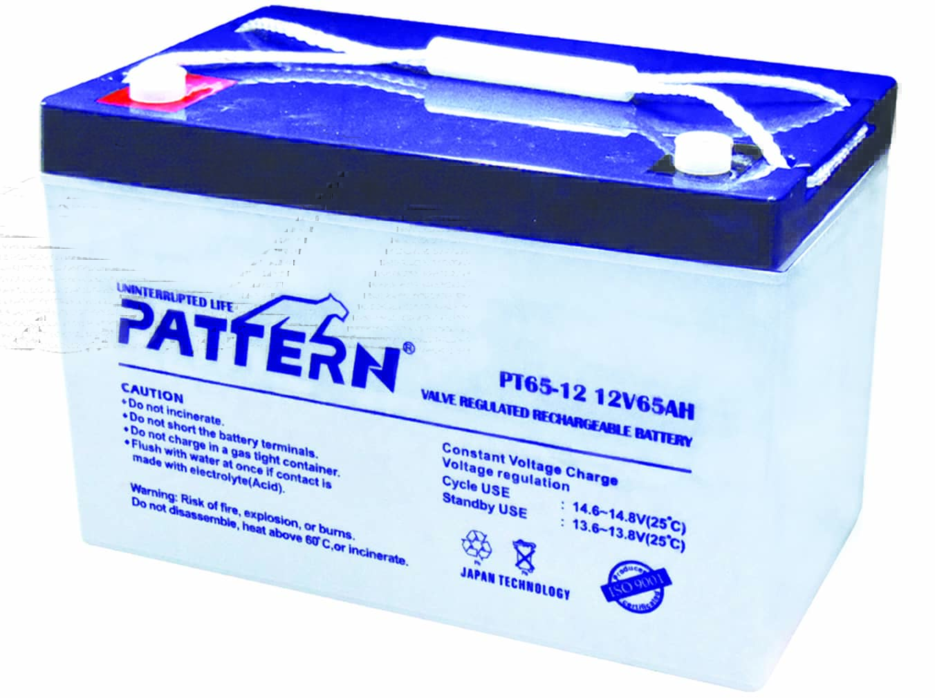 ΜΠΑΤΑΡΙΑ ΜΟΛΥΒΔΟΥ ΒΑΘΙΑΣ ΕΚΦΟΡΤΙΣΗΣ 12V/65Ah PT65-12 PTN 3 ΜΠΑΤΑΡΙΑ ΜΟΛΥΒΔΟΥ ΒΑΘΙΑΣ ΕΚΦΟΡΤΙΣΗΣ 12V/65Ah PT65-12 PTN