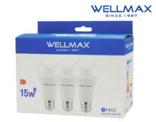 ΛΑΜΠΑ LED A65 E27 15W 1521LM 220° 6500Κ DAY LIGHT ECO-LITE ΣΕΤ 3 ΤΕΜΑΧΙΩΝ WELLMAX