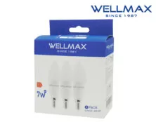ΛΑΜΠΑ LED ΚΕΡΙ E14 7W 630LM 220° 6500K DAY LIGHT ECO-LITE ΣΕΤ 3 ΤΕΜΑΧΙΩΝ WELLMAX