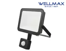 ΠΡΟΒΟΛΕΑΣ LED 50W 220-240VAC 5000LM 6500K DAY LIGHT ΜΕ ΑΙΣΘΗΤΗΡΑ WELLMAX