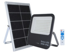 ΠΡΟΒΟΛΕΑΣ LED 300W 3.2V/30Ah 6500K DAY LIGHT ΜΕ SOLAR PANEL ΚΑΙ REMOTE CONTROL RLX