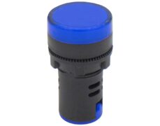 ΛΥΧΝΙΑ ΕΝΔΕΙΚΤΙΚΗ LED Φ22 230VAC ΜΠΛΕ ΜΕ ΒΙΔΕΣ AD22-22DS KND 1