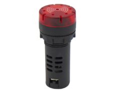 BUZZER ΠΙΝΑΚΑ Φ22 230VAC 80dB ΜΕ LED ΚΟΚΚΙΝΟ FLASH AD22-22MSD XND