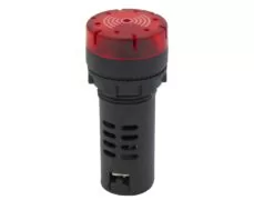 BUZZER ΠΙΝΑΚΑ Φ22 230VAC 80dB ΜΕ LED ΚΟΚΚΙΝΟ FLASH AD22-22MSD XND 1
