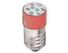 ΛΥΧΝΙΑ LED E10 230VAC ΚΟΚΚΙΝΗ ΒΙΔΩΤΗ AD22B-E02 XND