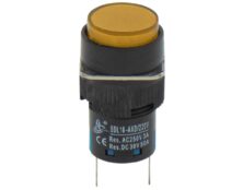 ΛΥΧΝΙΑ ΕΝΔΕΙΚΤΙΚΗ NEON Φ16 230VAC ΚΙΤΡΙΝΗ ΜΕ FASTON SDL16-AXD XND