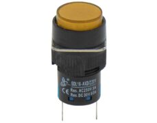 ΛΥΧΝΙΑ ΕΝΔΕΙΚΤΙΚΗ NEON Φ16 230VAC ΚΙΤΡΙΝΗ ΜΕ FASTON SDL16-AXD XND 1