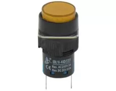 ΛΥΧΝΙΑ ΕΝΔΕΙΚΤΙΚΗ NEON Φ16 230VAC ΚΙΤΡΙΝΗ ΜΕ FASTON SDL16-AXD XND 1
