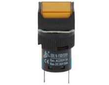 ΛΥΧΝΙΑ ΕΝΔΕΙΚΤΙΚΗ NEON Φ16 230VAC ΚΙΤΡΙΝΗ ΜΕ FASTON SDL16-FXD XND