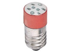 ΛΥΧΝΙΑ LED E10 24VAC/DC ΚΟΚΚΙΝΗ ΒΙΔΩΤΗ AD22B-E02 XND