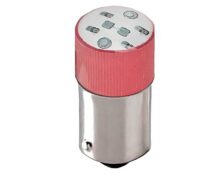 ΛΥΧΝΙΑ LED B9AS 24VAC/DC ΚΟΚΚΙΝΗ ΜΠΑΓΙΟΝΕΤ AD22B-S06 XND