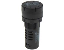 BUZZER ΠΙΝΑΚΑ Φ22 12VAC/DC 80dB ΜΑΥΡΟ AD22-22MFD XND