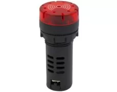 BUZZER ΠΙΝΑΚΑ Φ22 12VAC/DC 80dB ΜΕ LED ΚΟΚΚΙΝΟ FLASH AD22-22MSD XND