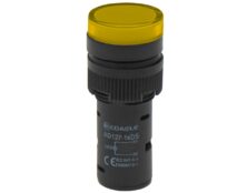 ΛΥΧΝΙΑ ΕΝΔΕΙΚΤΙΚΗ LED Φ16 230VAC ΚΙΤΡΙΝΗ ΜΕ ΒΙΔΕΣ AD127-16DS KND
