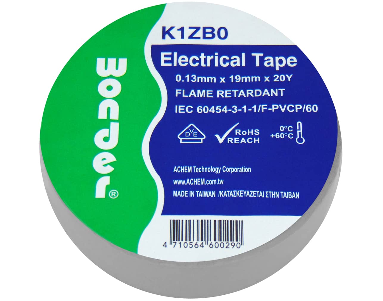 ΤΑΙΝΙΑ ΜΟΝΩΤΙΚΗ PVC 0.13X19X20Y ΓΚΡΙ K1ZB0 WND 3 ΤΑΙΝΙΑ ΜΟΝΩΤΙΚΗ PVC 0.13X19X20Y ΓΚΡΙ K1ZB0 WND