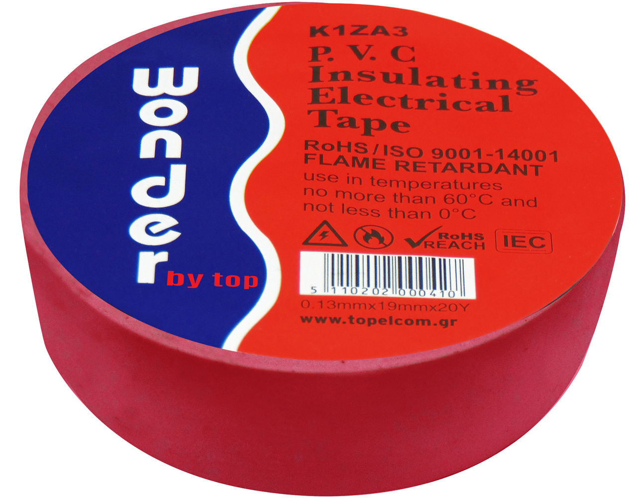ΤΑΙΝΙΑ ΜΟΝΩΤΙΚΗ PVC 0.13X19X20Y ΚΟΚΚΙΝΗ K1ZA3 WND 3 ΤΑΙΝΙΑ ΜΟΝΩΤΙΚΗ PVC 0.13X19X20Y ΚΟΚΚΙΝΗ K1ZA3 WND