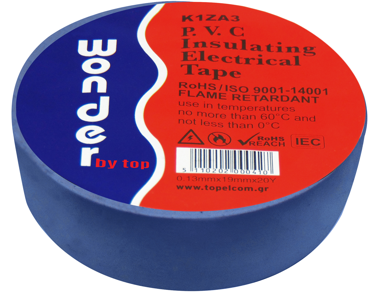 ΤΑΙΝΙΑ ΜΟΝΩΤΙΚΗ PVC 0.13X19X20Y ΜΠΛΕ K1ZA3 WND 3 ΤΑΙΝΙΑ ΜΟΝΩΤΙΚΗ PVC 0.13X19X20Y ΜΠΛΕ K1ZA3 WND