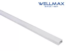 ΠΡΟΦΙΛ ΑΛΟΥΜΙΝΙΟΥ ΕΠΙΤΟΙΧΟ ΓΙΑ ΤΑΙΝΙΕΣ LED 18.5mm ΜΕ ΟΠΑΛ ΚΑΛΥΜΜΑ L=2m ΚΑΙ ΕΞΑΡΤΗΜΑΤΑ WELLMAX
